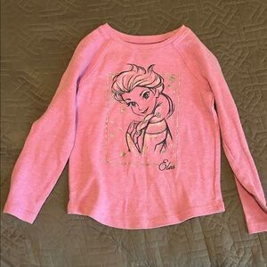 Elsa Graphic Pink Long Sleeve Tee for Kids